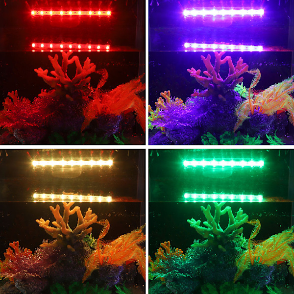 1 stk. Akvarium LED-lampe Fjernbetjening Farveskiftende Dragefisk Lys Akvariumsbelysning - 30cm