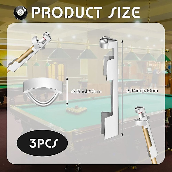 Biljardköklämma 3 st Pool Cue Tip Clamp Alloy Cue Stick Tip Reparationssats för Biljardbord Cue T