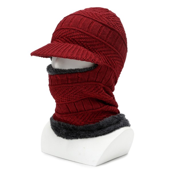 Talvi Neulottu Hat Lämmin Bike Ski Mask Universal Koko-punainen
