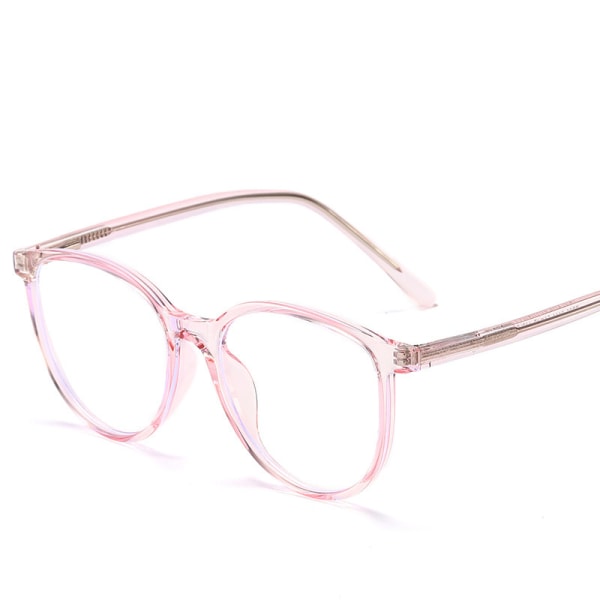Blått ljusblockerande glasögon, blåljusfiltrerande datorglasögon dam (ljusrosa båge)