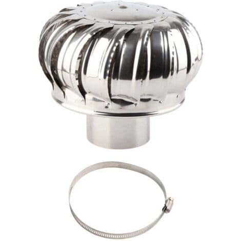 Vinddrevet Tagventilator - Ventilation til Loft/Køkken - Holdbart Rustfrit Stål