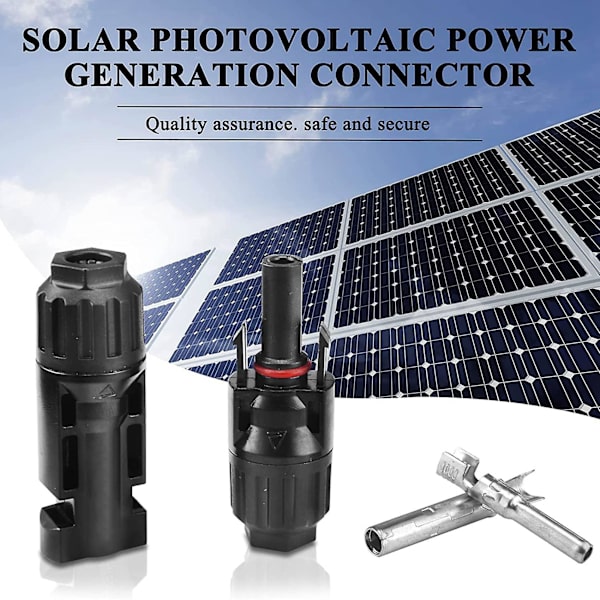 44 st Pv Solarkontakter 1000v 30a Med Nycklar Ip67 Vattentät Solpanel Kabelkontakter Mal