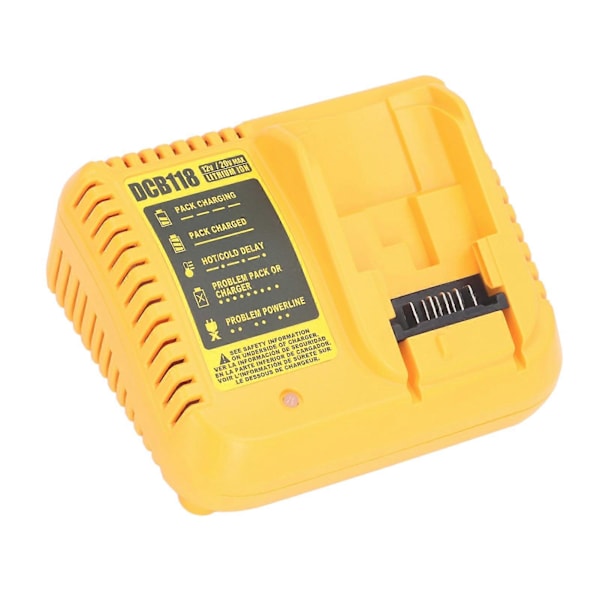 DCB118 Elværktøjsoplader Erstatning 20V Lithium Ion Batterioplader til DCB118 DCB105 DCB015 DCB112 til DCB206 DCB606 DCB609 DCB204 DCB612 DCB201 Ye