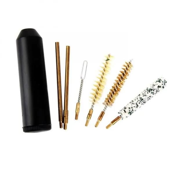 Våpenrensesett - GENERIC - .38/.357 & 9mm - Kobber- og bomullsbørster - Svart