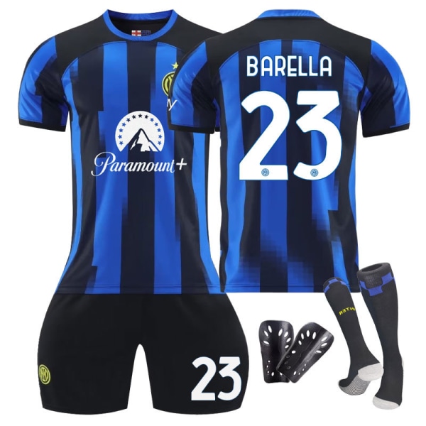 23-24 Inter Milan hjemmetrening kit jersey sportsuniform herre- og damefotballuniform NO.77 16