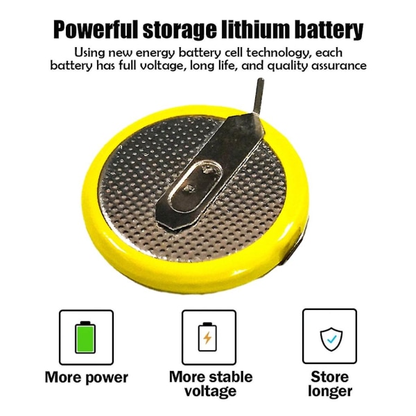 2 stk oppladbare Lir2025-batterier med høy kapasitet 3,6v Lir2025-knappbatteri
