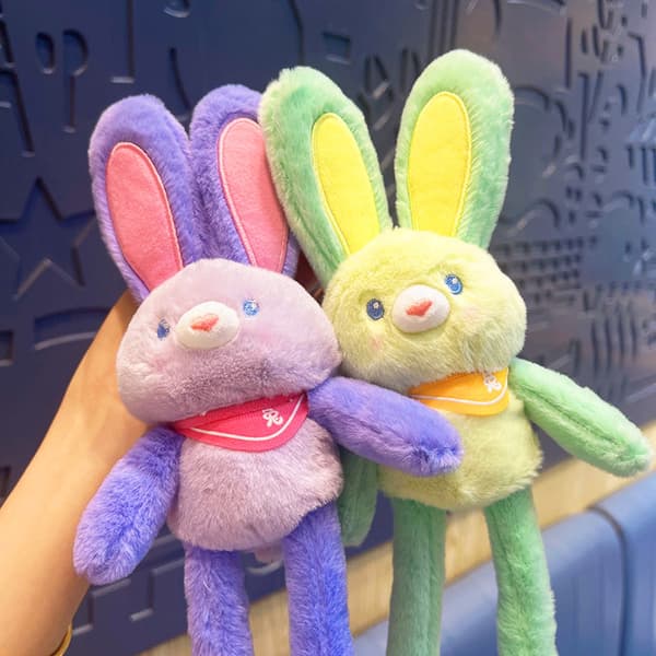 Dopamin Pull Rabbit Plysj Dyre Nøkkelring Gave - Blå