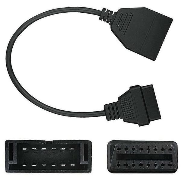 12-bens til 16-bens OBD2 Diagnostisk Konverter Adapterkabel Linjeforbindelse til GM