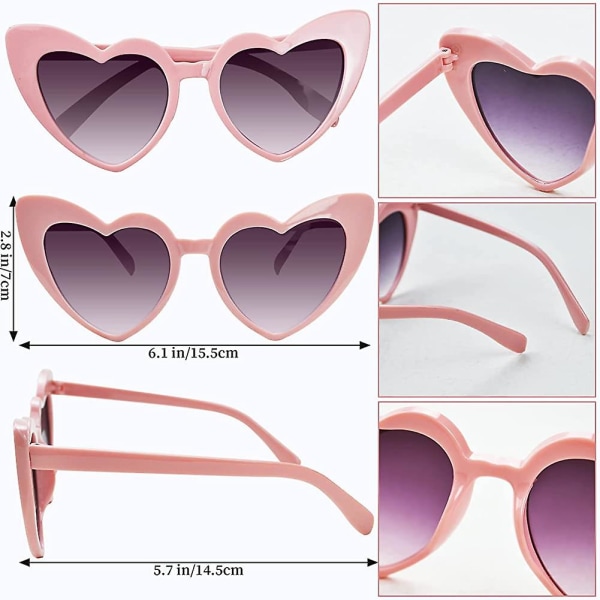 Mote solbriller 70-talls vintage-formede briller Uv400 beskyttelse kjærlighetsbriller