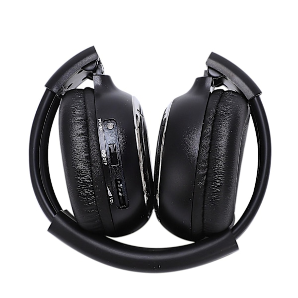 2 x Dubbla Infraröda Stereo Trådlösa Hörlurar Headset Ir Bil Dvd-spelare Huvudstöd Svart