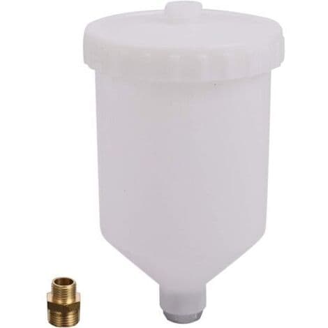 600ML Erstatnings Gravity Feed Malingssprøytekopp Pan for Devilbiss Pri FLG, Hvit