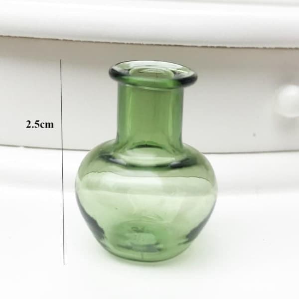 2 st Mini Glas Vas Kök Dekoration BLÅ Blå