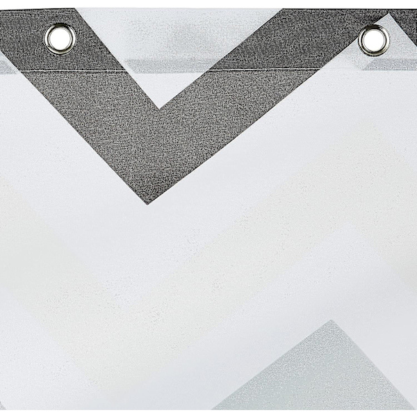 Stoffdusjforheng - 72 x 72 tommer, grå ombre chevron for bad