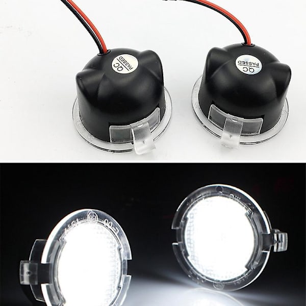 LED Side Mirror Puddle Lights Lamper til Edge Mondeo 5 Taurus E X Flex Explorer Expedition