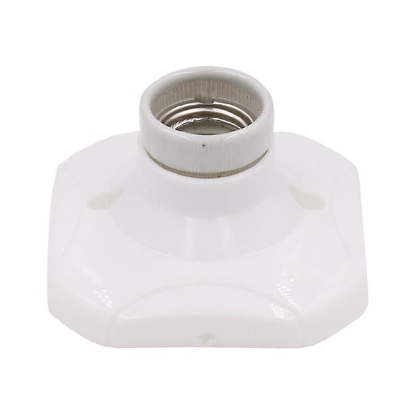 E27 LED-lampsockel, Keramisk E27-sockel och plastsockel, E27-vägguttag, Vit E27-sockel med ring för hall/tak/balkongbelysning null none