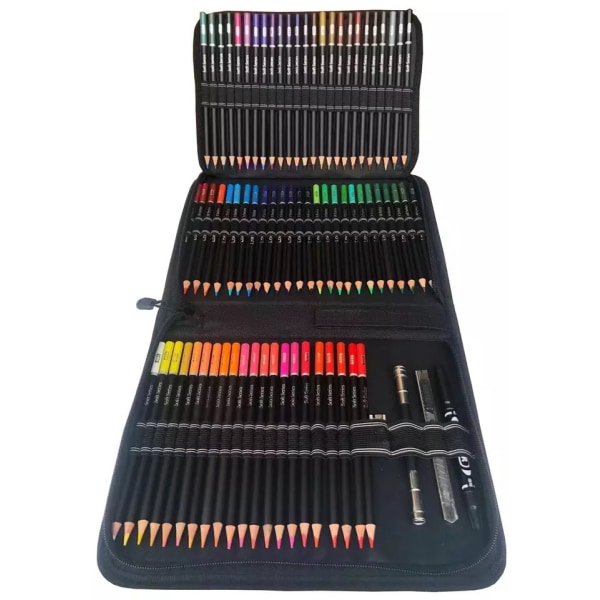 Professionella akvarellpennor 76 vattenlösliga färgade pennor för färgbländning