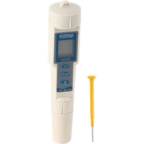 PH Meter, PH Test Pen, 3 i 1 PH/EC/Vand Quality Monitoring Tester,