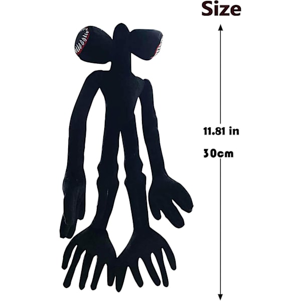 Tegneserie Siren Head Plysjleker Fylt Dukke Bøyelig Fryktelig Monster Søte Dekorasjoner Jul Bursdagsfest Barn Gaver 30cm/11.8inch
