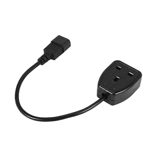 IEC320 C14 til UK BS1363A Stikkontakt, IEC C14 Hanstik til UK 3-benet Hunstik Strømadapter Kabel