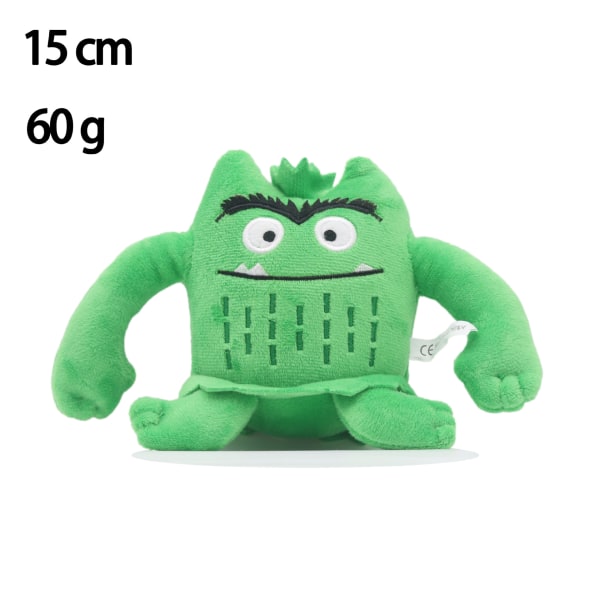 FargemonsteretMin følelsesmessige lille monster plysjleke liten barnedukke green