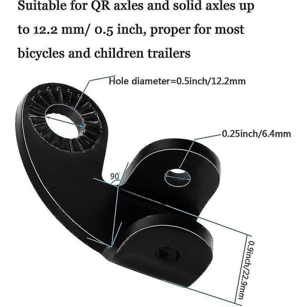 2 set Burley cykelvagnskoppling cykelvagnskoppling cykelvagnskoppling adapter vinklad ersättningskontakt 12,2 mm cykelvagnskoppling kompatibel med Burley T