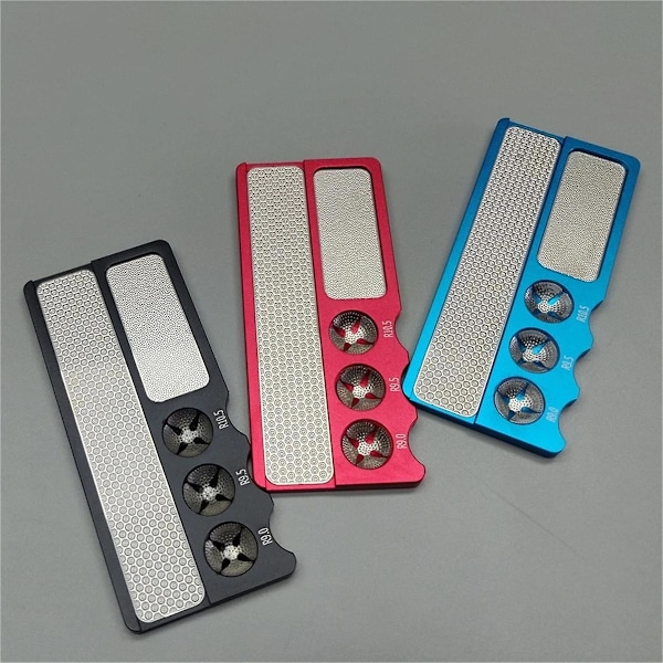 Tip Tool Professional Pool Tip Radius Shaper & Flat Scuffer Shape & Scuff Carom Snooker Pool Cue Tip Accessories Blå