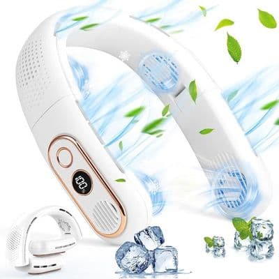 Sammenklappelig halsventilator - 4000mAh - 3 hastigheder - Støjsvag