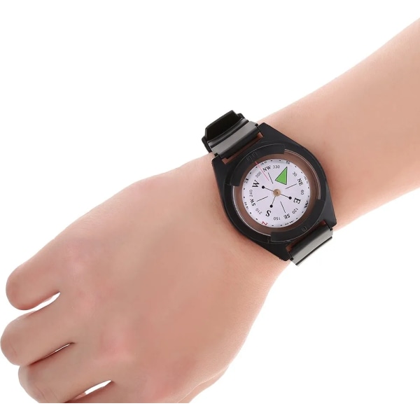 Klokkekompass, håndleddskompass med høy presisjon, (svart)