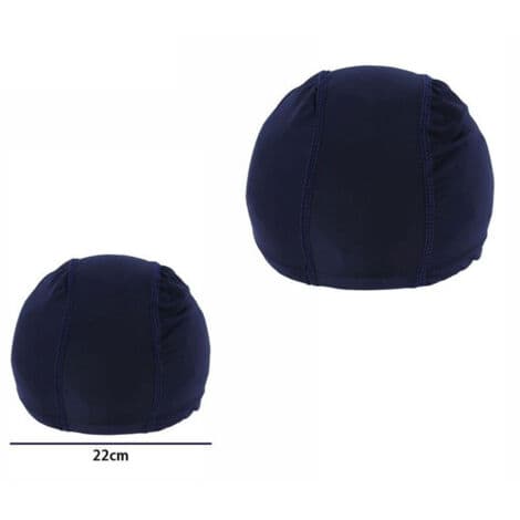 3 stk. badehette, ny ensfarget blå med 2 cm elastisk bånd