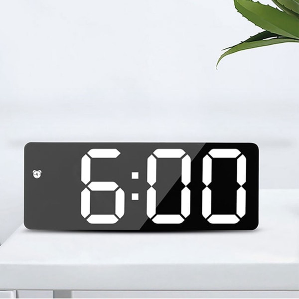Klocka Smarta digitala väckarklockor för sovrum, ledskärm, snooze, dimbar, temperatur, datum, 12/24 timmar, liten elektronisk skrivbordsklocka för kök kontor