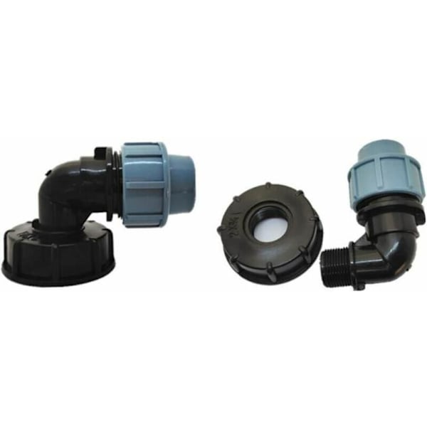 IBC Tank Adapter, S60X6 IBC Vann Tank Adapter med 25mm Medium Density Polyethylene Elbow Connector Kompatibel med UK og EU Standard IBC Containere