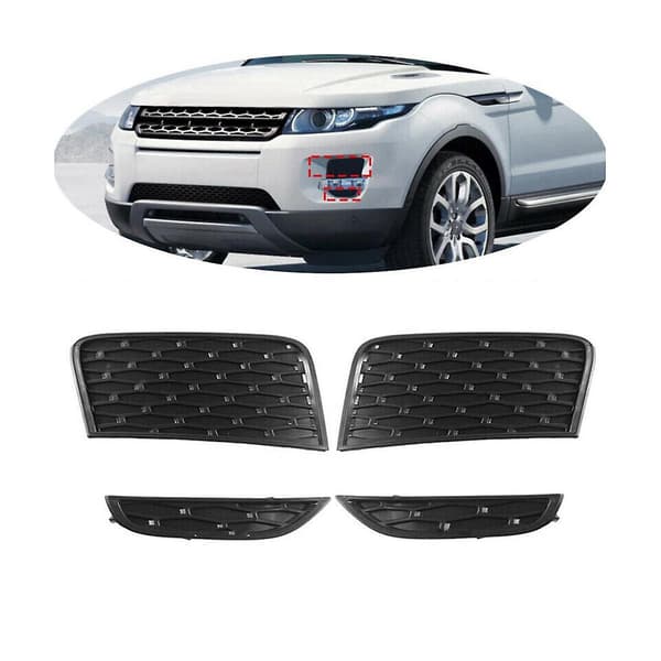 1 Sett Frontfanger Tåkelys Lampe Grill Bezel Deksel for Range Evoque 2012-2015 LR057397 LR057396 LR
