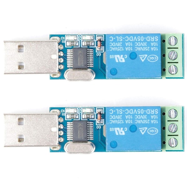 2x Usb-relämodul Usb intelligent kontrollbrytare Usb-brytare för elektronisk omvandlare av typ Lcus-1