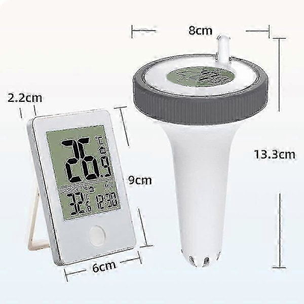 Pooltermometer Digital Wifi Termometer Med Digital Pooltermometer, LCD-Display, IPX7 Flytande Termometer För Pool - F