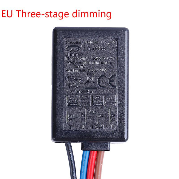 Ld-600s Innbygd 3-veis Finger Touch Dimmer På/Av Bryter Us Eu Shytmv