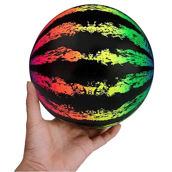 Vattenmelonboll Regnbåge PVC Uppblåsbar barnleksak Elastisk boll Strandfest Regnbågsboll