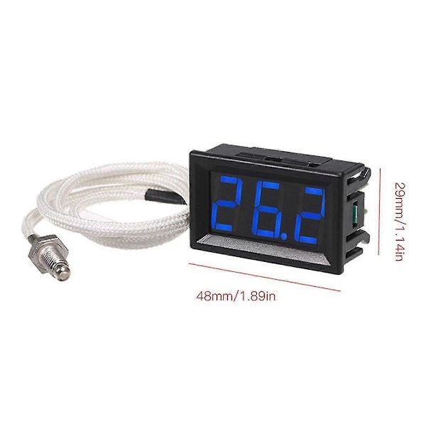 Industriel Højtemperatur K-type M6 Termoelement Termometer Dc12v -30-800 Digital Temperatur M