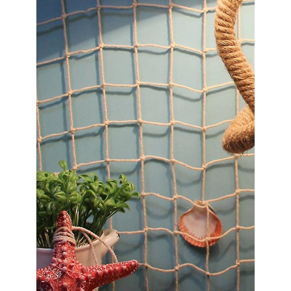 Spaljénät av naturligt juterep för klätterväxter, mesh med 15 cm hål, miljövänligt skyddsnät för balkongtrappor, vägg och tak