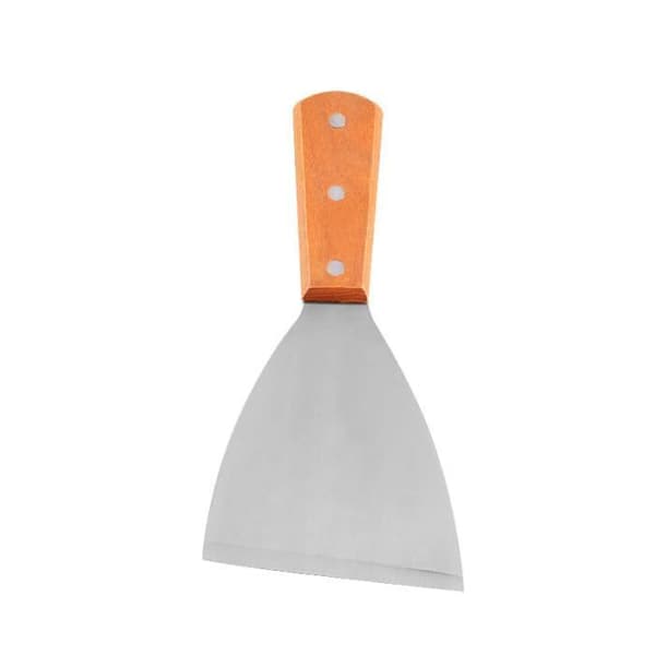 Teppanyaki trekantet stekespade i rustfritt stål, stekespade, multifunksjonell biffspade 21,7 * 10 cm