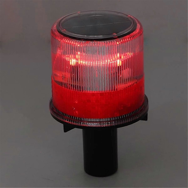 Båt Solcellsdriven LED Stroboskoplampa PC-Skal Reflekterande Vattentät