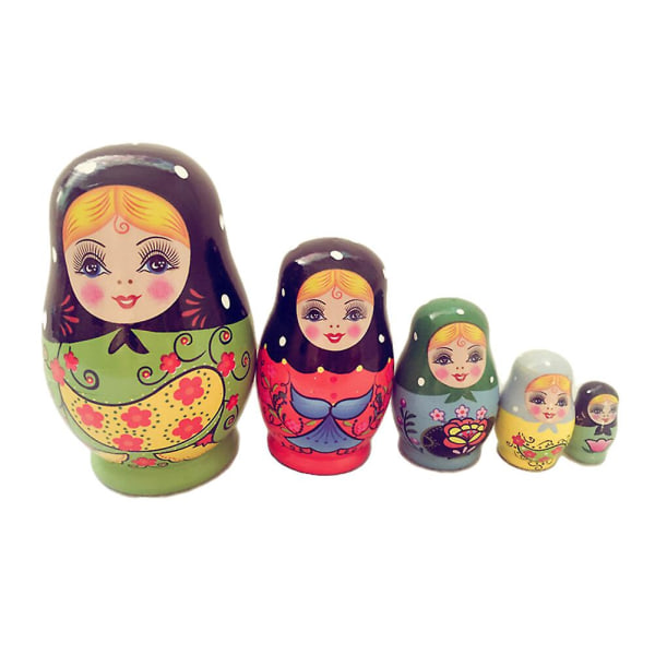 5 stk stableleker Nesting Dolls Russiske dukker Russiske nesting dukker Nesting leker