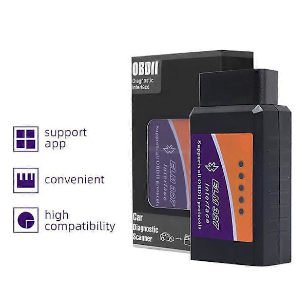 Mini Obd2 Bluetooth Scanner Bluetooth Pro Obdii Obd2 V2.1 Obd Verktyg Obd Diagnostisk Scanner 1Set