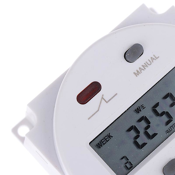Digital Timer DC/AC 12V 16A LCD-skjerm Programmerbar Timer OVP Bryter