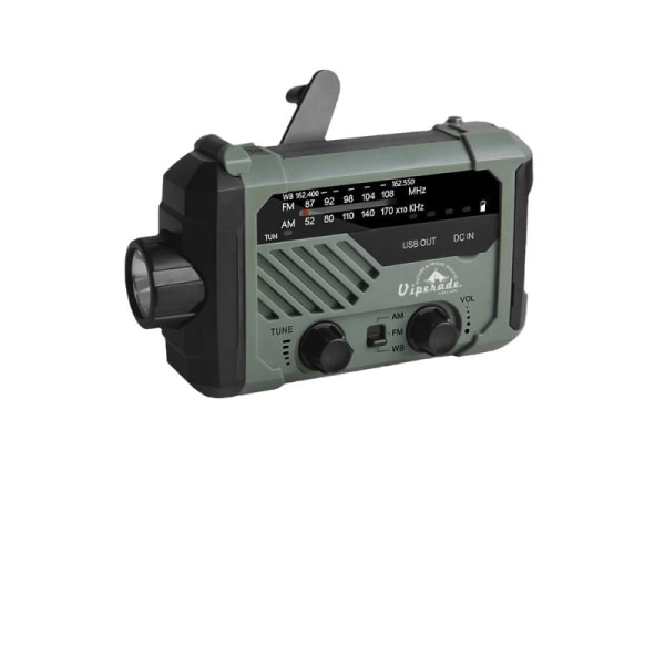 Radio utomhus handvevad solcellsdriven multifunktionell radio