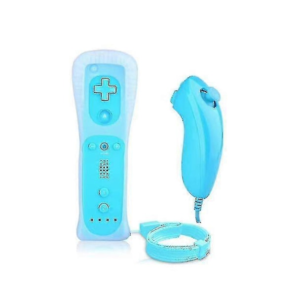 Blå Wii Fjernkontroll for Wii og Wii U Konsoll
