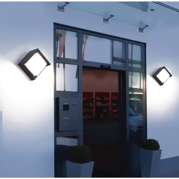 12W LED udendørs væglampe / aluminiumhus - IP65 hvidt lys (6000K)