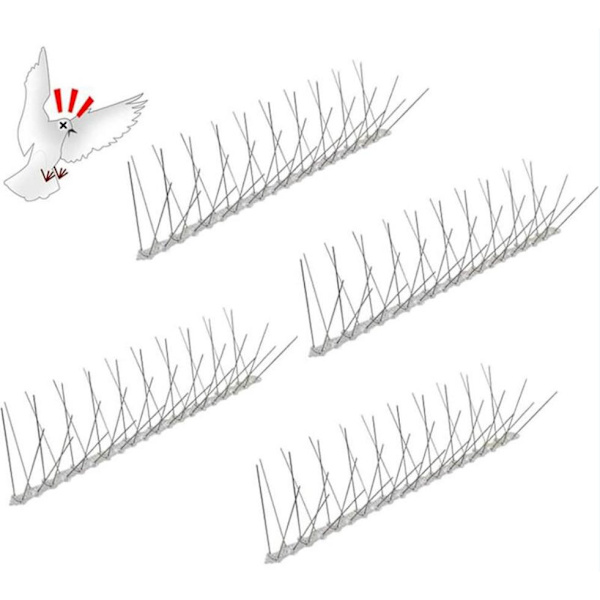 Fuglespikes i rustfritt stål Fuglespikes Fuglerepellerende pigger Fuglespikes-50cm,2stk