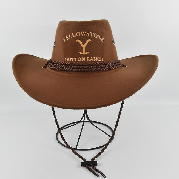 Europeisk och amerikansk Yellowstone böjd takfot Cowboyhatt Retro Jazzhatt Yellowstone Cowboyhatt Riddarhatt