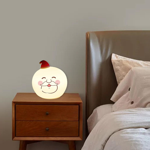 Fargerik nattlys LED-julemannlampe USB Jul Bursdag Lykkebringende Julemann