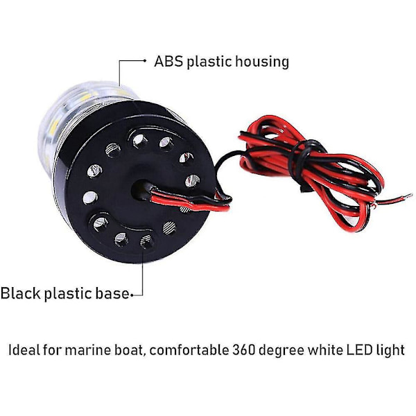 Bådsnavigation Ankerslys Rundt 360 Grader Hvid 12v Led Daglys Vandafvisende Signal L